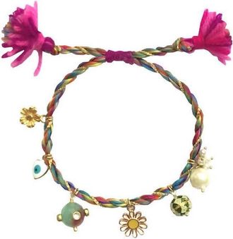 Monoki Womens Soleil Bracelet In Pink Tassel