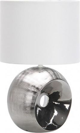 Fabrilamp Sobremesa Ceramica Ea 1xe27 Cromo Pantalla Blanca 52x30x30 Cm