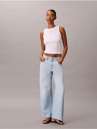 Calvin Klein Jeans Calvin Klein Womens Wide Leg Jeans - Blue - 27W x RL