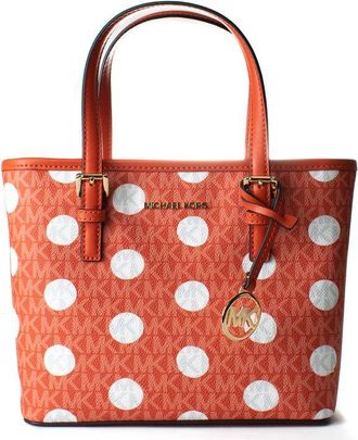 Michael Kors Orange Canvas Tote Womens Bag