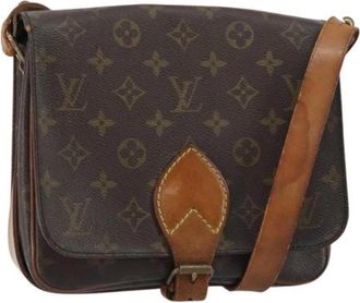 Louis Vuitton Pre-owned Leren Crossbodytas - Dames - Vintage Schoudertas - Bruin - ONE Size - Leer - Vintage