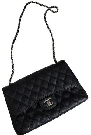 Chanel Black Caviar Maxi Single Flap