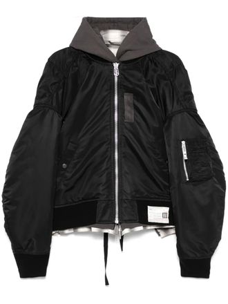 Miharayasuhiro layered bomber jacket - Black