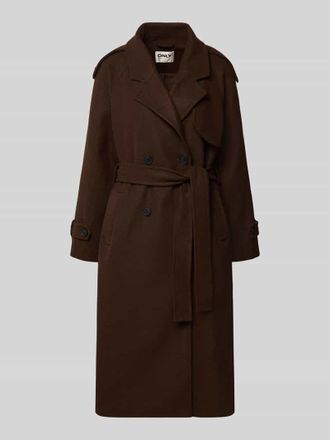 Only Regular Fit Mantel mit Reverskragen Modell DEAR-TRILLION in Schoko Melange, Gr&ouml;&szlig;e M