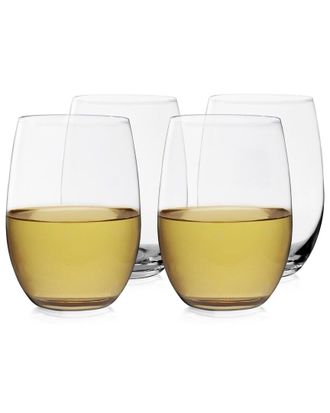 True Set Of 4 Vino Stemless White Wine Glasses
