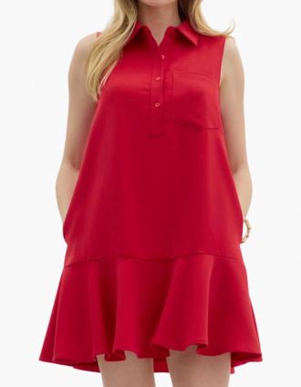 Entro Weekend Mini Dress In Red