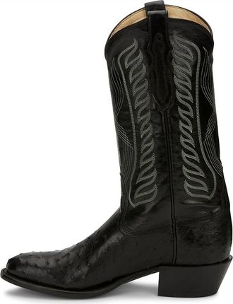 Tony Lama Mens Mccandles Ostrich Boots In Black