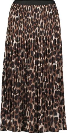 Betty & Co Rokken, Dames, Bruin, M, Geplooide rok met dierenprint