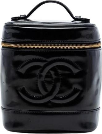 Chanel Pre-owned Vanity Bag - Dames - Vintage Handtas - Zwart - ONE Size - Leer - Vintage