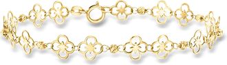 Canaria Canaria Italian 10kt Yellow Gold Floral Ricami Bead Station Bracelet