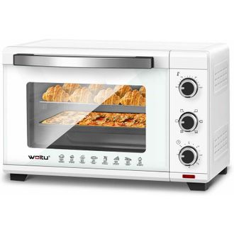 Woltu Forno Elettrico Fornetto con Girarrosto 32L 1600W Temperatura Regolabile
