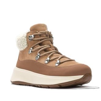 FitFlop F Mode Teddy Collar Booties in Desert Tan at Nordstrom, Size 6.5