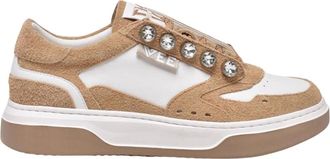 Emanuelle Vee Schoenen, Dames, Beige, 37 EU, Leer, Bice Sneaker