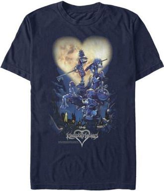 Kingdom Hearts Mens Kingdom Hearts 1 Box Art Graphic Tee in Navy Blue at Nordstrom, Size Xxx-Large