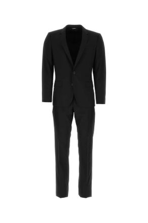 Dolce & Gabbana Black Stretch Wool Tuxedo