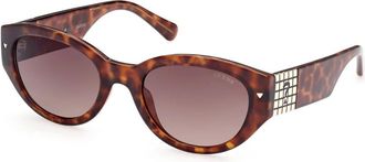 Guess Stijlvolle zonnebril met bruin gradi&euml;ntglas - Dames - Zonnebrillen - Bruin - 55 MM - Accessoires
