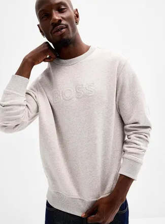 BOSS Mens Tone-on-tone logo sweatshirt