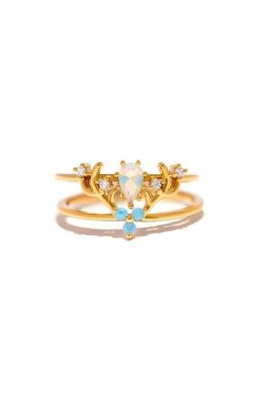 Girls Crew Harry Potter Patronus Ring in Gold at Nordstrom, Size 8
