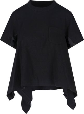 sacai Asymmetric T-Shirt - Black