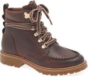 Rag & Bone Cameron Lug Sole Waterproof Leather Bootie in Mocha at Nordstrom Rack, Size 36.5