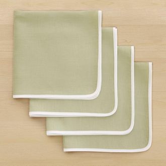 Solino Home Linen Dinner Napkins Set of 4, 20 x 20 Inch for Dining Table, Holiday and Everyday Table Decor - Kensington in Sage at Nordstrom, Size