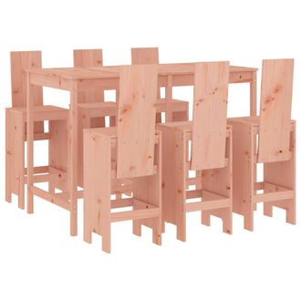 vidaXL Juego De Muebles De Jard&iacute;n 7 Pzas Madera Maciza Abeto Douglas Vidaxl