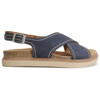 Clarks Arwell Sling Nubuck Womens Hook and loop Sandals - Navy - Size:UK 8