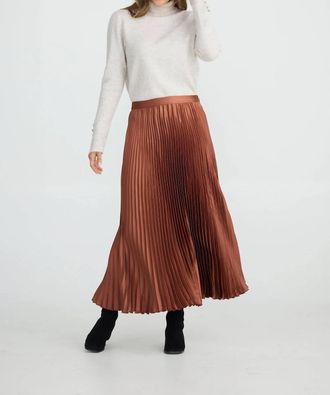 Brave & True Identity Flowy Skirt In Chestnut