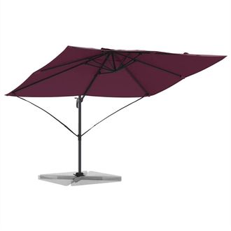 Berkfield Home Stunning Cantilever Umbrella Bordeaux Red Polyester, Steel Large in Burgundy