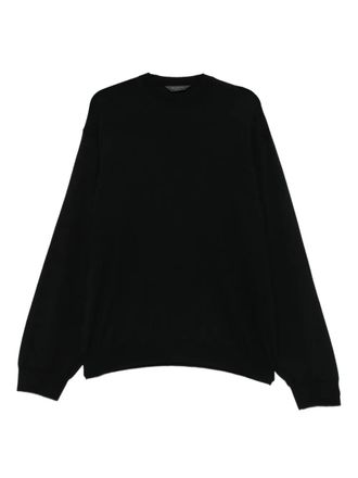 Balenciaga Trui met ronde hals en vlakken - Zwart