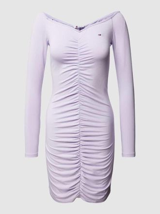 Tommy Jeans Minikleid mit Label-Stitching in Lavender, Gr&ouml;&szlig;e XS