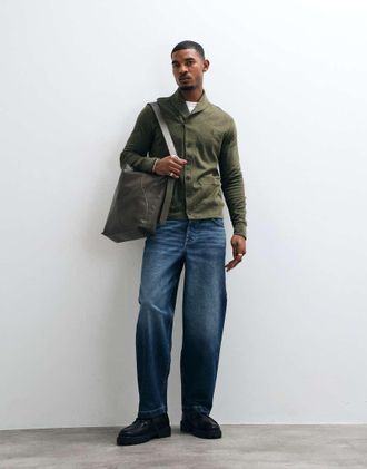 Polo Ralph Lauren cardigan in maglia doppia verde-Nero