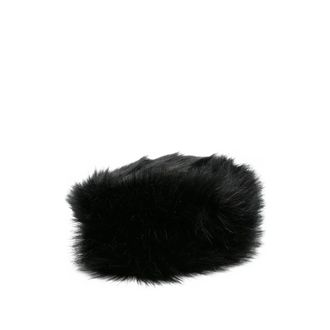 Ruslan Baginskiy Faux-Fur Hoed - Dames - Hoeden - Zwart - S/M - Katoen - Accessoires