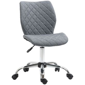 Vinsetto 360&deg; Swivel Office Chair Mid Back Computer Chair with Wheels - Grey | TJ Hughes