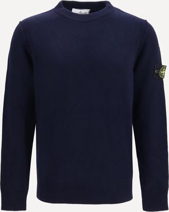 Stone Island Sweater crewneck with logo patch on the sleeve Male L