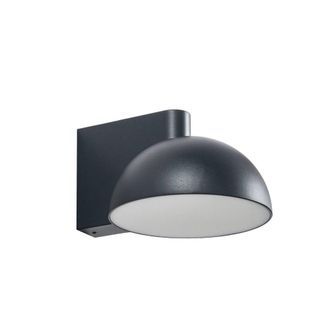 Lucande L&aacute;mpara de pared exterior de metal negro