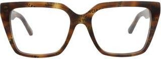 Balenciaga 53mm Rectangular Optical Glasses in Havana Havana Transparent at Nordstrom Rack