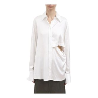 Andrea Ya'aqov Shirts, female, White, Size: XS Camicia Over in Viscosa