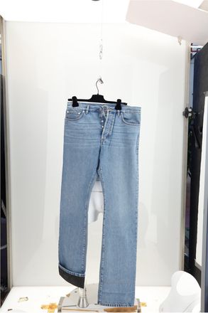 Dior Mens Denim Trousers Cannage Blue Cotton