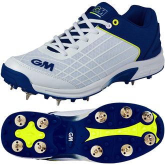 Gunn & Moore GM Spike Cricket Shoe | Original | Optimal Grip And Lightweight Feel for All Field Positions | Arch Support | Two-Tone TPU Outsole | Blue | Size UK 7 