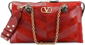Valentino Garavani Panthea Medium Shoulder Bag - Dames - Schoudertassen - Rood - ONE Size - Leer - Tassen