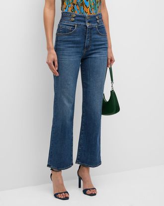 Ramy Brook Liv High-Rise Straight-Leg Jeans