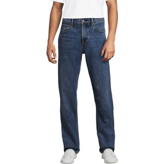Lands End Stretch Comfort Waist Classic Fit Jean in Medium Glacier Wash at Nordstrom, Size 35 34