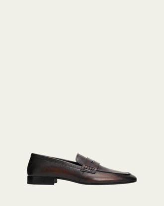 Dries Van Noten Leather Penny Loafers