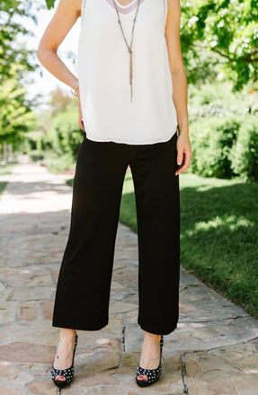Lyss&eacute; Flare Slit Crop Pant In Black