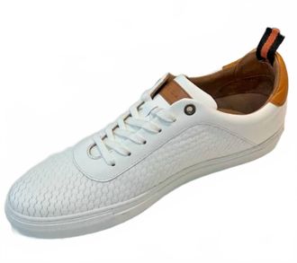 Mezlan Mens Lace-Up Leather Sneaker In White