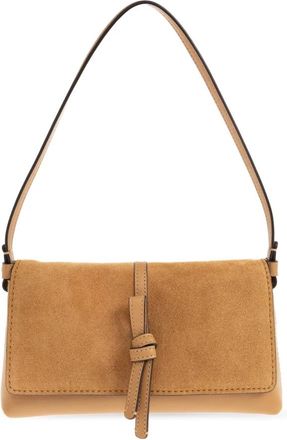 Kate Spade New York Loop Suede Small Shoulder Bag - Dames - Schoudertassen - Beige - ONE Size - Leer - Tassen