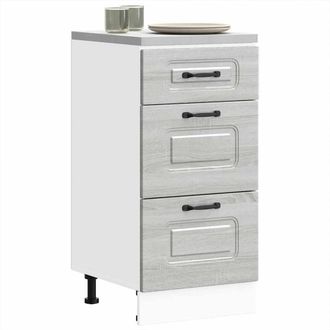 Berkfield Home Kitchen Base Cabinet Kalmar Grey Sonoma Engineered Wood