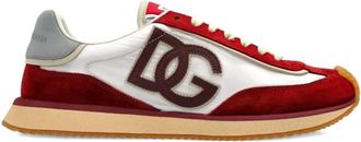 Dolce & Gabbana Suède sneakers met DG-logo - Rood