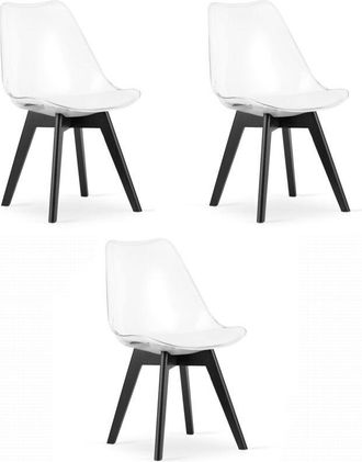 OEM Silla Mark - Patas Transparentes / Negras X 3